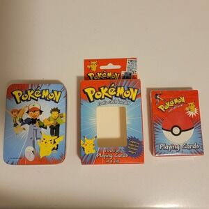 Pokemon Bicycle Playing Cards Collector's Tin Nintendo Vintage 1999 SEALED READ